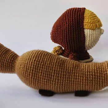 Potragonistas Tiny Thief hechos en ganchillo, amigurumi