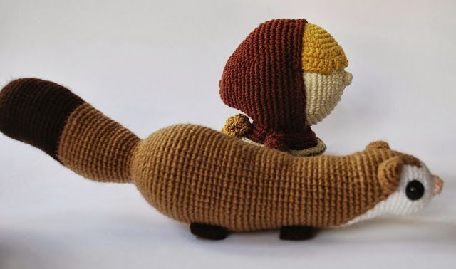 Potragonistas Tiny Thief hechos en ganchillo, amigurumi