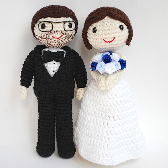 novio y novia de amigurumi personalizados