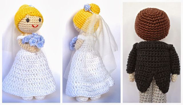 Amigurumi bride and groom Amigurumi bride and groom