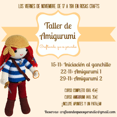 Cartel del taller de amigurumi