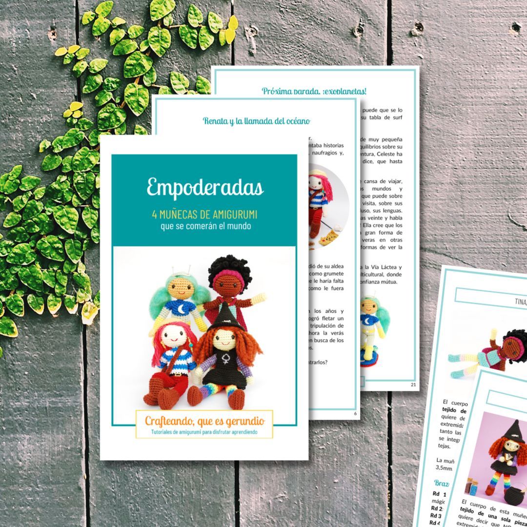 Ebook de 4 patrones de muñecas de amigurumi